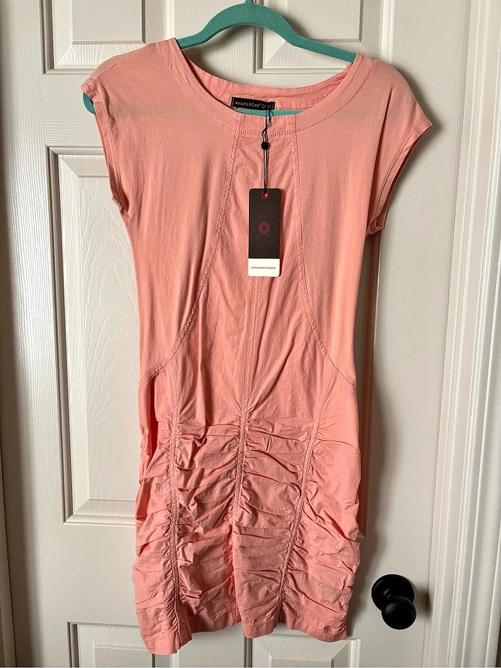 Wearables Ruched Mini Dress in Pink NWT
